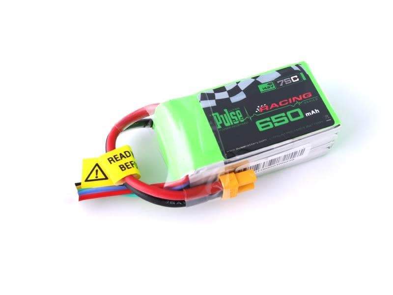 PULSE 650mAh 75C 14.8V 4S LiPo Battery - XT30 Connector - HeliDirect