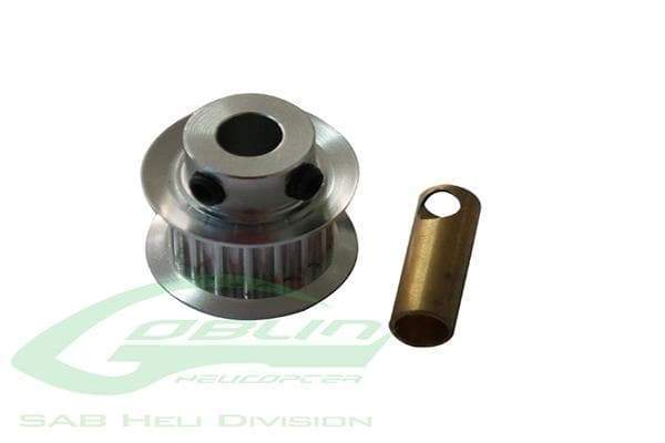 SAB Aluminum Motor Pulley Z18 - Goblin 500/570 [H0215-18-S] - HeliDirect