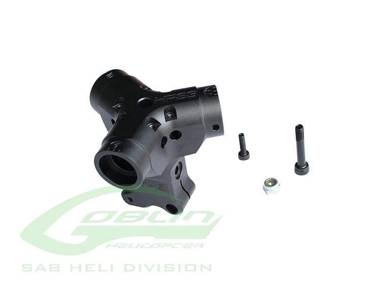 SAB Aluminum New HPS3 Center Hub Black Matte - HeliDirect