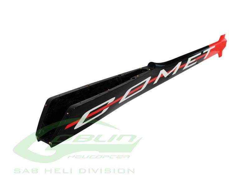 SAB Carbon Fiber Tail Boom Red/Black - Goblin Comet - HeliDirect