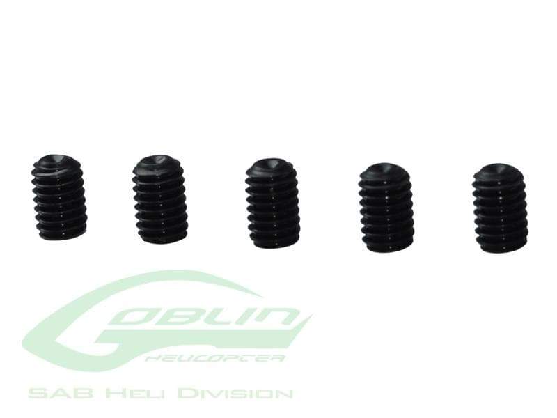 SAB DIN 12.9 Cup Point Set Screws M4 x 6 (5pcs) - Goblin 770/ 700 Competition - HeliDirect