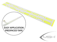 Protos Pre Spaced Stickers EVO - Yellow - HeliDirect