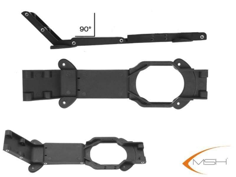 XL Protos 480 FBL Lower Plate Carbon 500 (90° Main Shaft) - HeliDirect