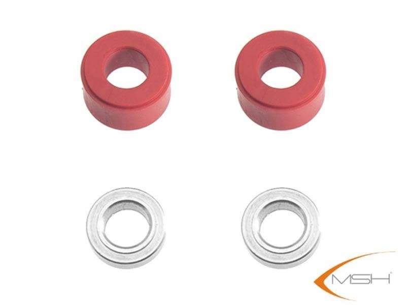 XL Protos 480 Head Dampeners 3D (Red) - HeliDirect